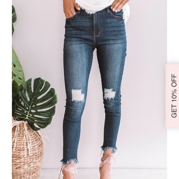 Black Label Denim - NWOT High Waist distressed skinny jeans